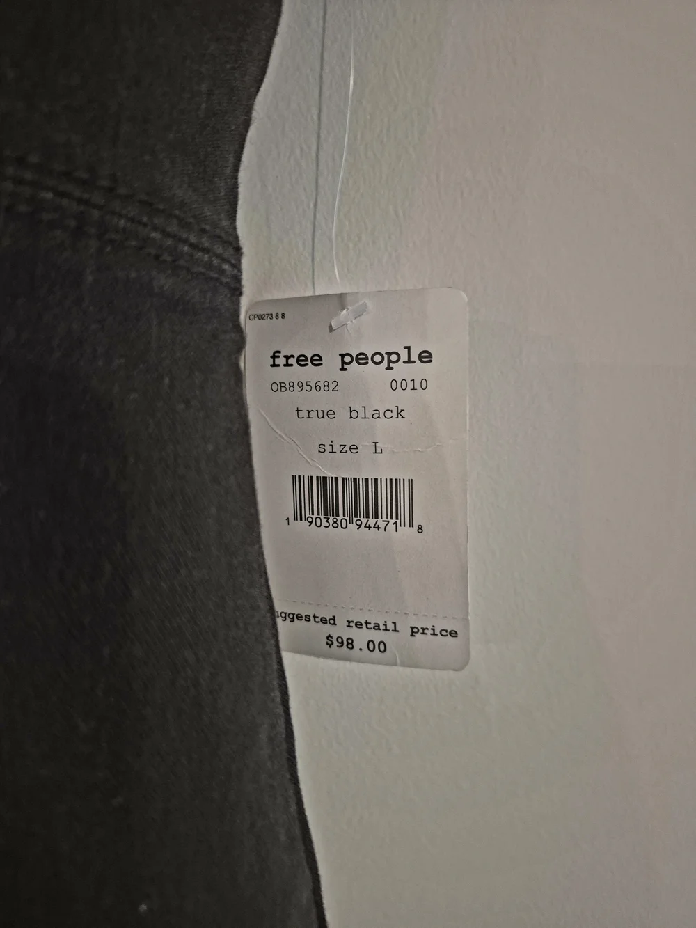 (NWT) Free People Liam Denim Mini Dress In Black